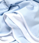 Pima Cotton Picot Trim Baby Blanket - Lt Blue from Anderson Parker