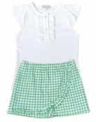 Pima Top & Green Checks Skort from Anderson Parker