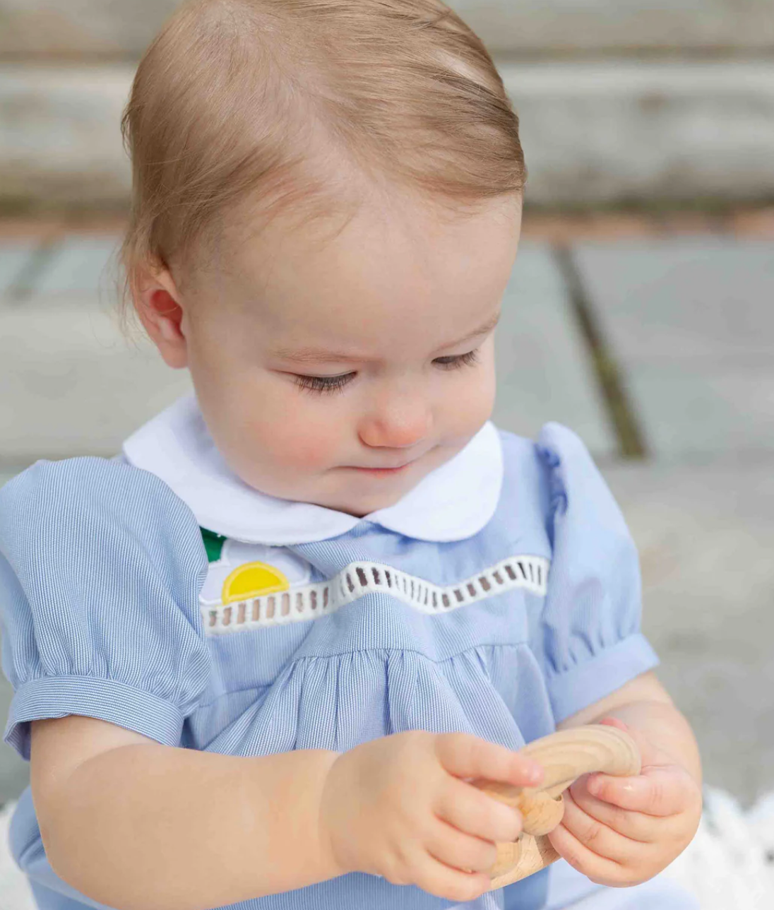 Pincord Dress With Flowers from Anderson Parker