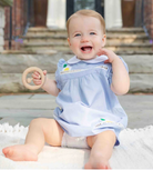 Pincord Dress With Flowers from Anderson Parker