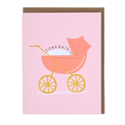 Pink Baby Carriage Greeting Card from Anderson Parker