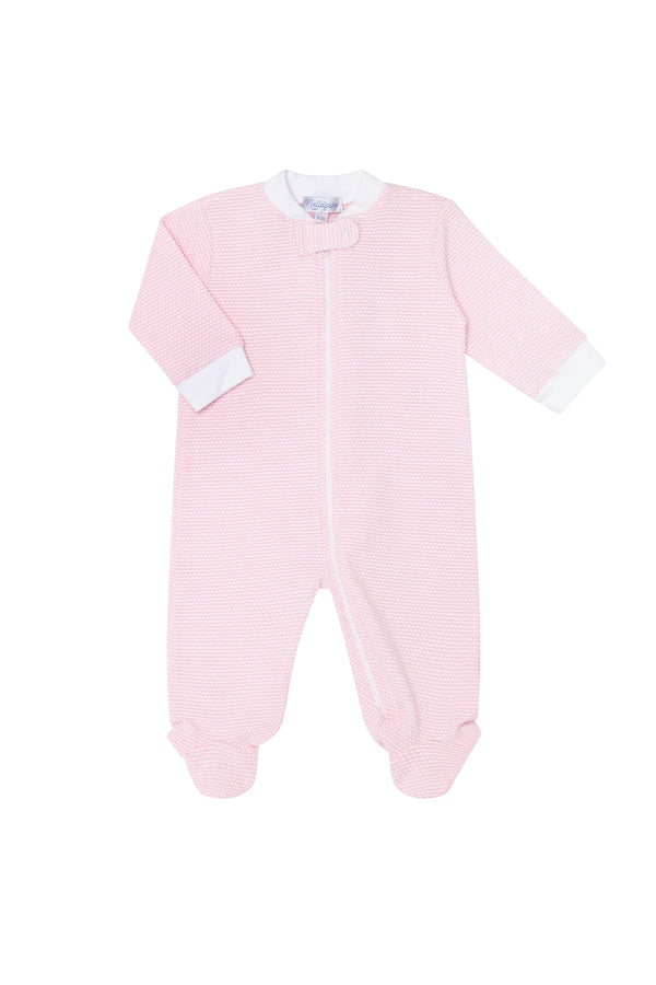 Pink Bubble Zipper Footie from Anderson Parker