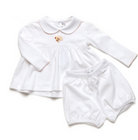 Pink Feather Turkey Pima Bloomer Set, Light Pink from Anderson Parker