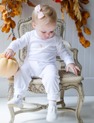 Pink Feather Turkey Pima Playsuit from Anderson Parker