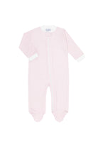 Pink Herringbone Zipper Footie from Anderson Parker