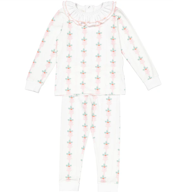 Pink Mistletoe Girl Pajama from Anderson Parker