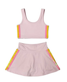 Pink Rainbow Sherbet Sequin Tennis Set from Anderson Parker
