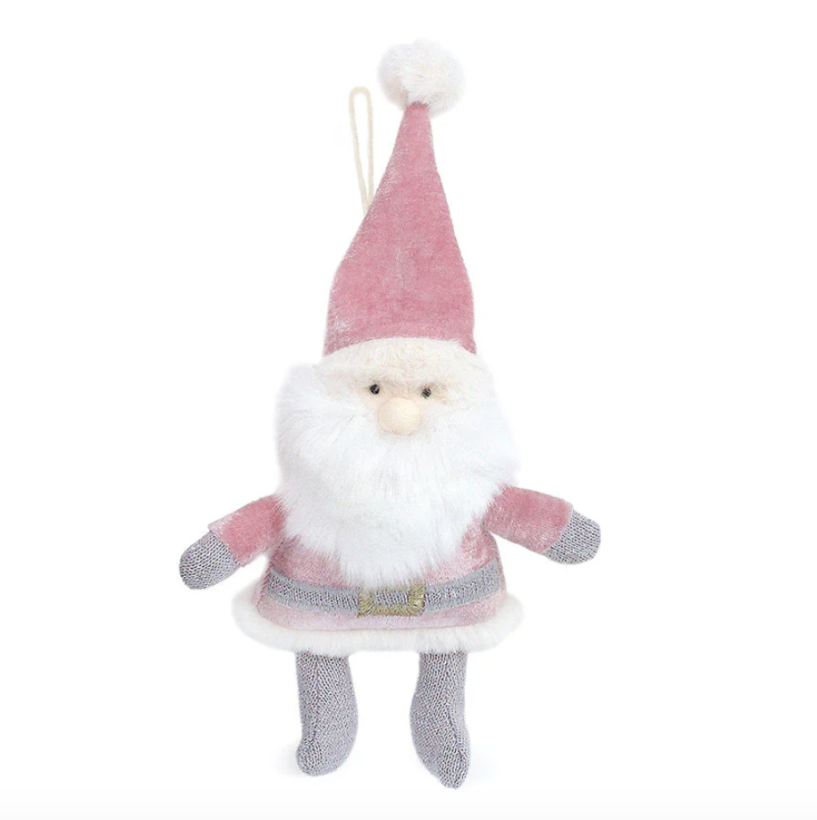 Pink Santa Ornament Plushie from Anderson Parker