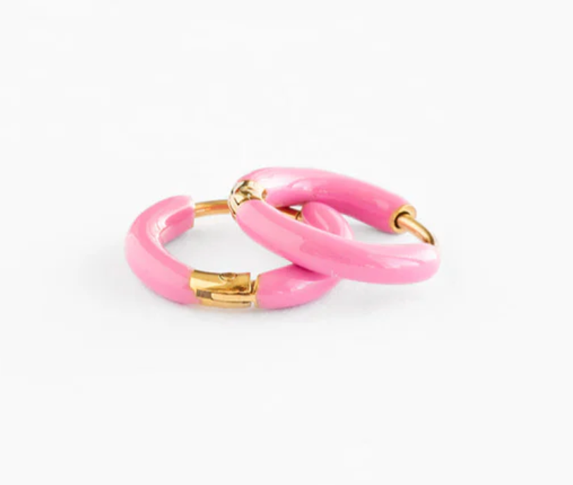 Pink and Gold Thin Hoop from Anderson Parker