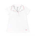 Piper Polo - Misty White, Cotton Candy Pink from Anderson Parker