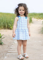 Plaid Seersucker Dress with Flowers from Anderson Parker