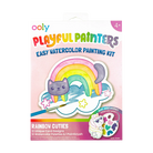 Playful Painters Easy Watercolor Painting Kit - Rainbow Cuties - 12 Cards 12 Palettes 1 Paintbrush from Anderson Parker