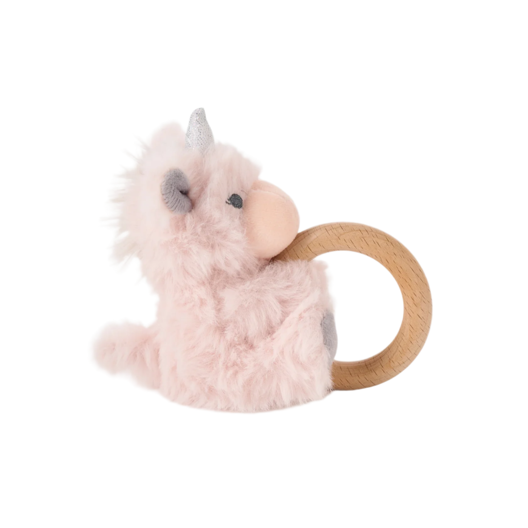 Plush Unicorn Wooden Ring Rattle from Anderson Parker
