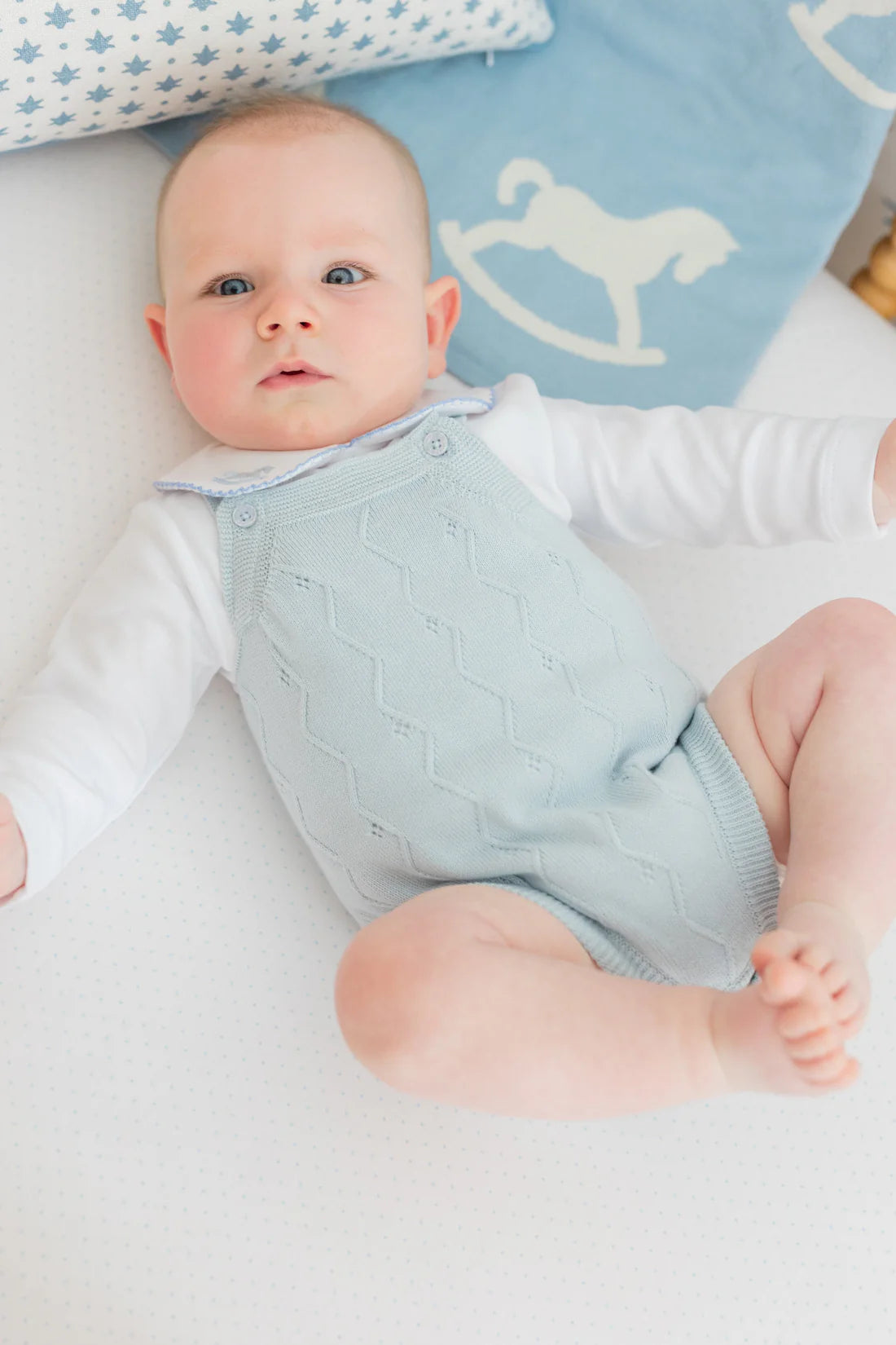Pointelle Knit Bubble - Light Blue from Anderson Parker