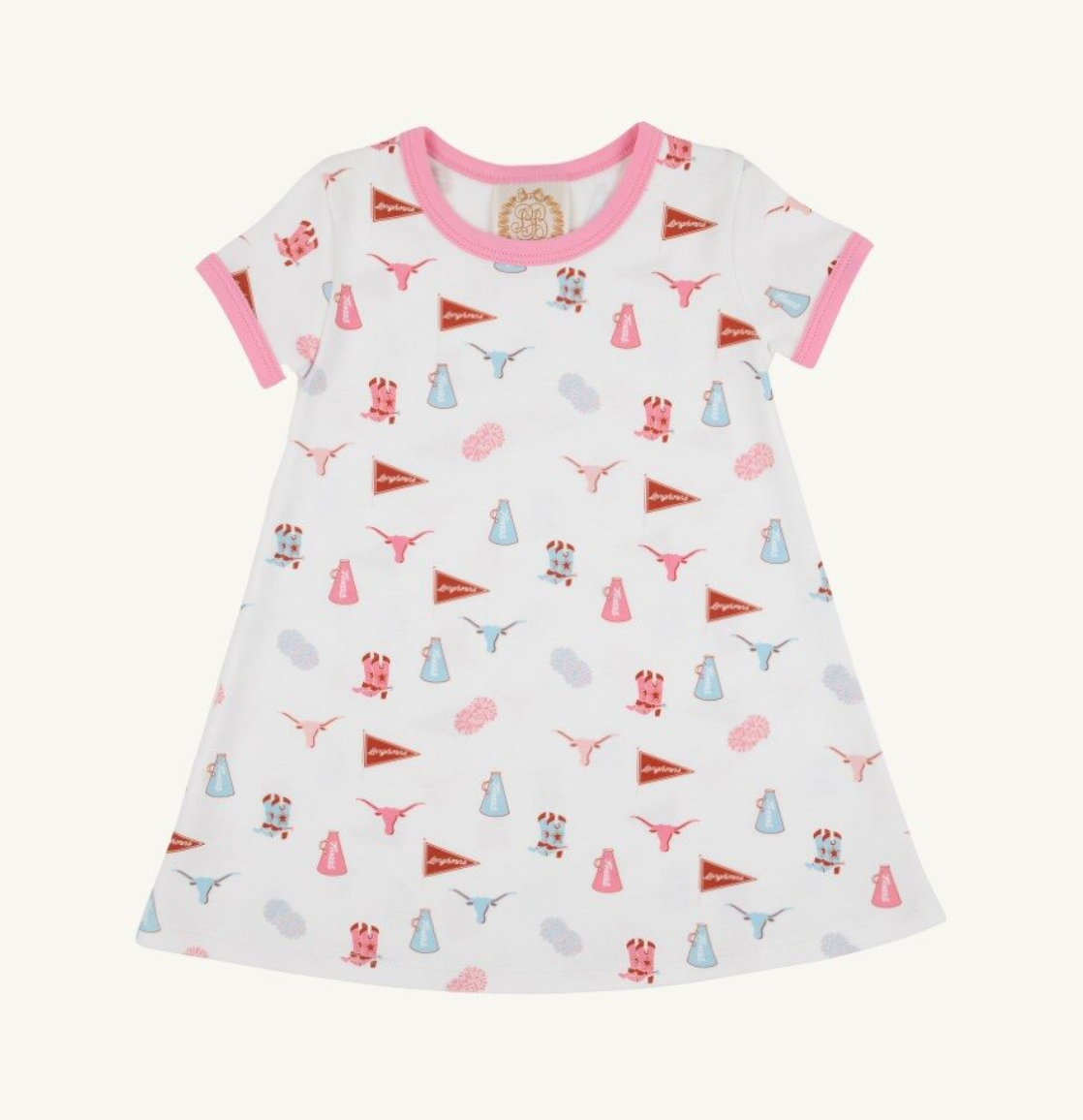 Polly Play Dress Short Sleeve - Gone to Texas/Hamptons Hot Pink from Anderson Parker