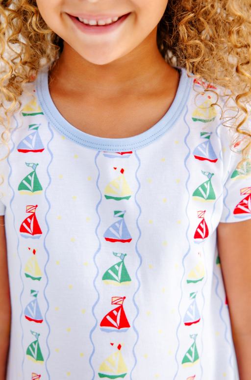 Polly Play Dress - Short Sleeve - Set Sail/Beale Street Blue from Anderson Parker