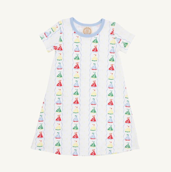 Polly Play Dress - Short Sleeve - Set Sail/Beale Street Blue from Anderson Parker