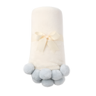 Pom Pom Trim Fleece Baby Stroller Blanket from Anderson Parker