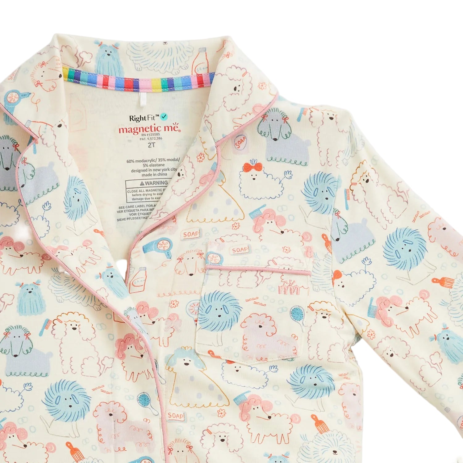 Poodle Pawlor L/s Pj Set W/ Piping from Anderson Parker