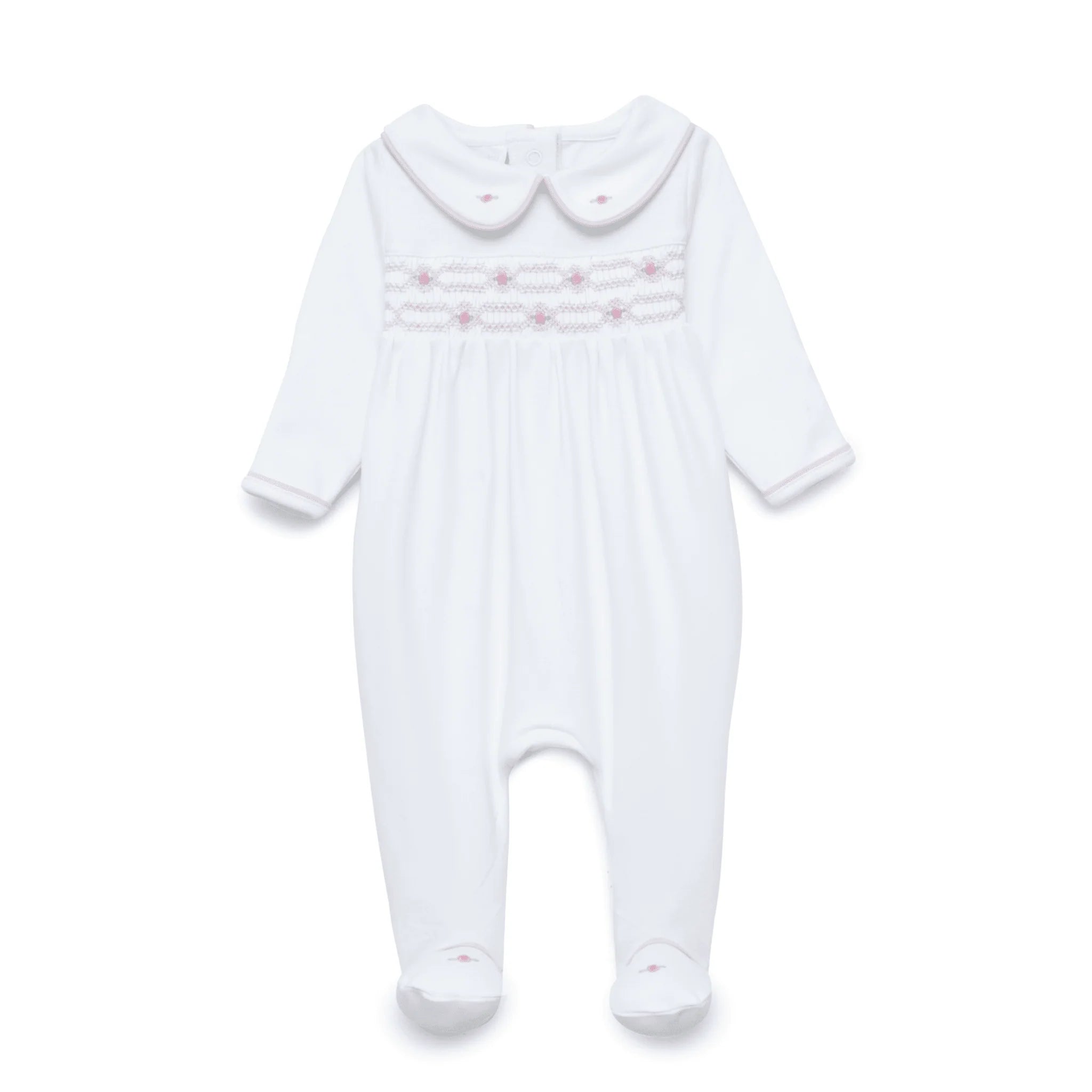 Poppy Smocked Footie - Light Pink from Anderson Parker