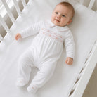 Poppy Smocked Footie - Light Pink from Anderson Parker