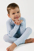 Powder Blue Stripe Two Piece Set from Anderson Parker
