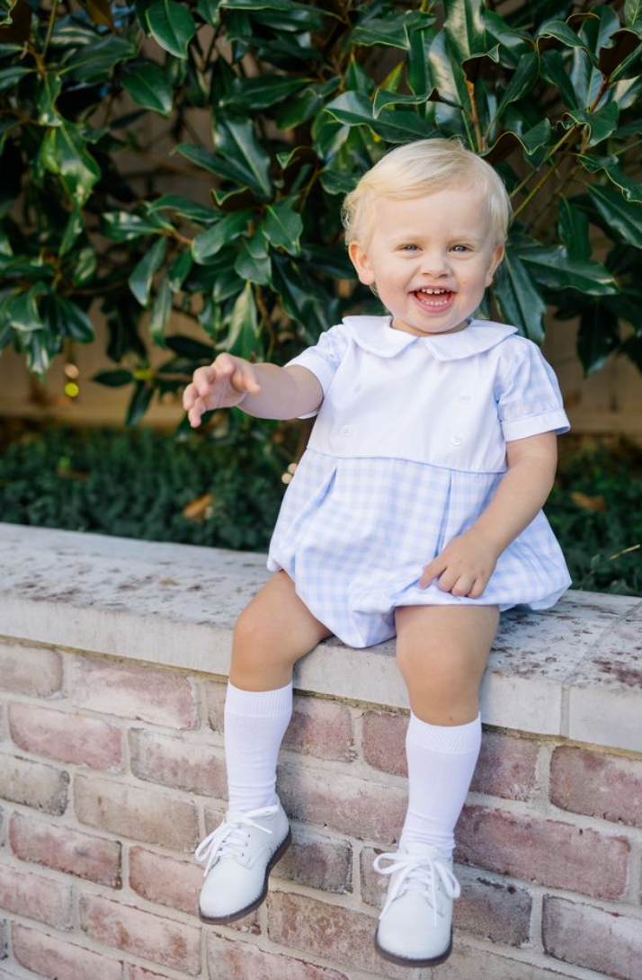 Pre-Order : Colby Check Boy Bubble - Blue from Anderson Parker