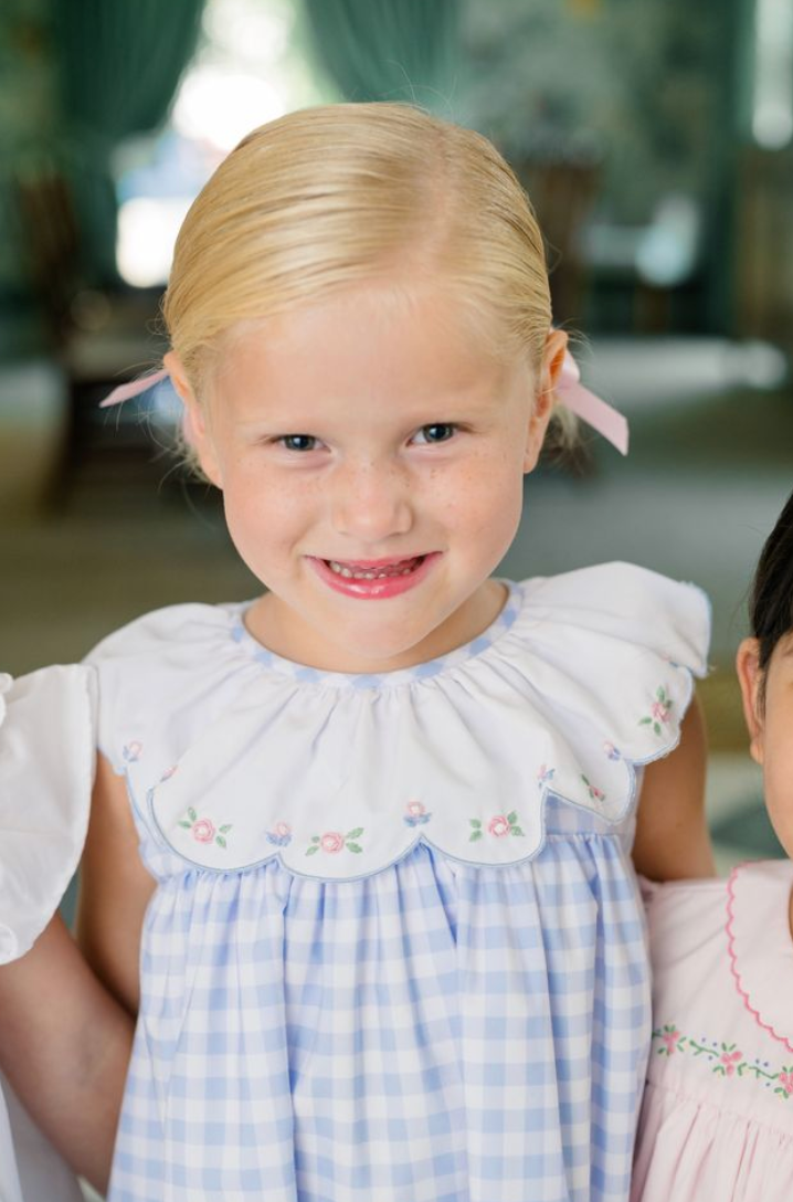 Pre-Order : Colby Check Dress - Blue from Anderson Parker