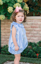 Pre-Order : Sid Scallop Pleat Girl Bubble - Blue from Anderson Parker