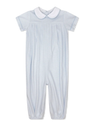 Precious Pleated Romper - Louisville Light Blue Ministripe from Anderson Parker
