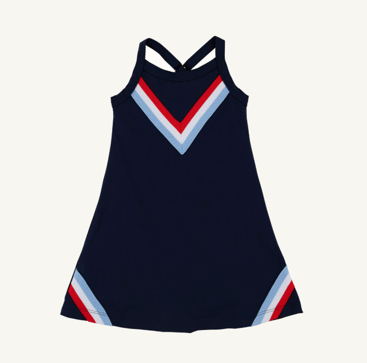 Prepletic™ Little Miss Tennis Dress - Nantucket Navy/Richmond Red/Worth Ave White/Beale Street Blue from Anderson Parker