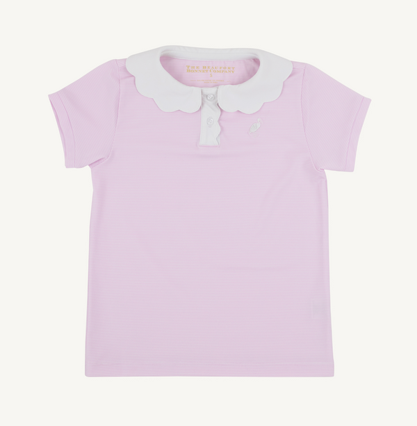 Prepletic Preppy Polo - Valley High Violet Stripe / Worth Ave White from Anderson Parker