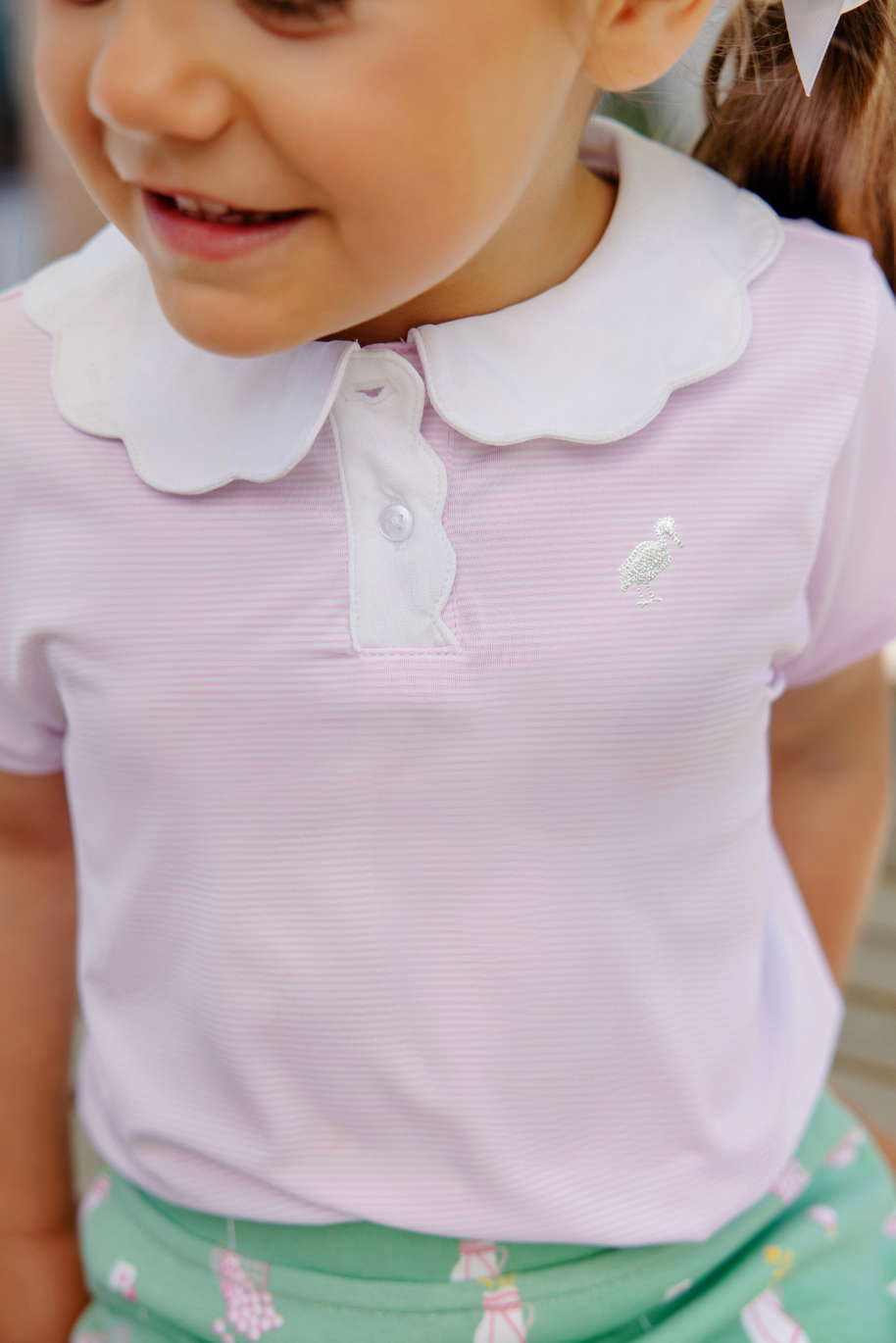 Prepletic Preppy Polo - Valley High Violet Stripe / Worth Ave White from Anderson Parker