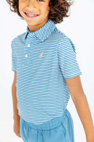 Prepletic™ Prim And Proper Polo - Sumner County Stripe (Barnsley Blue)/Keeneland Khaki from Anderson Parker