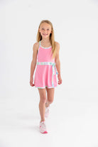 Prepletic™ Teggy Tennis Dress - Hamptons Hot Pink with Gaston Street Garden from Anderson Parker