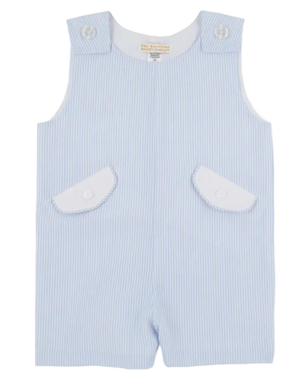 Prescott Pocket Jon Jon - Breakers Blue Seersucker with Worth Avenue White from Anderson Parker