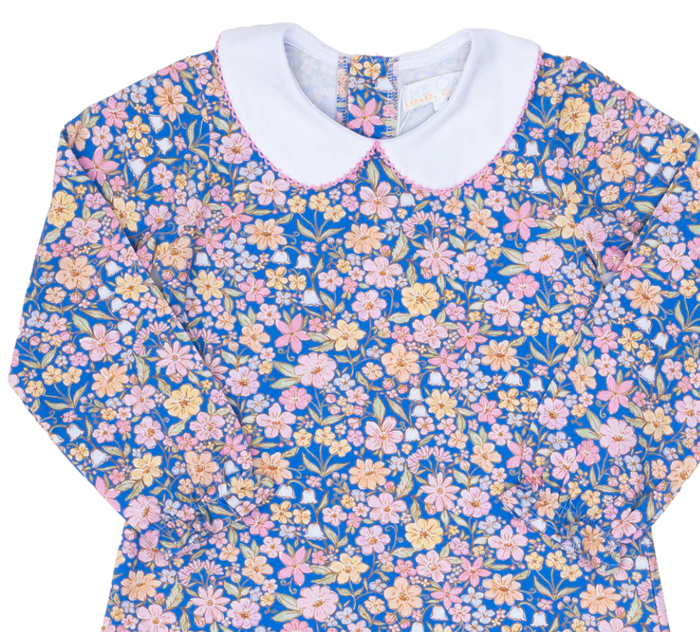 Presley Kait Ditsy Navy Pink Watercolor Dress from Anderson Parker