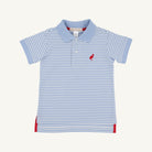 Prim And Proper Polo - Beale Street Blue Stripe/Beale Street Blue/Richmond Red from Anderson Parker