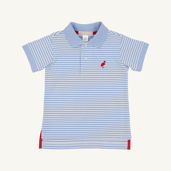 Prim And Proper Polo - Beale Street Blue Stripe/Beale Street Blue/Richmond Red from Anderson Parker