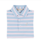 Prim And Proper Polo - Long Sleeve - Beale Street Blue Palm Beach Pink and Worth Ave White/Grantley Gray from Anderson Parker