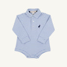 Prim And Proper Polo Ls Pima - Park City Periwinkle Stripe/Nantucket Navy from Anderson Parker