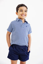 Prim And Proper Polo - Sumner County Stripe (Barbados Blue)/Nantucket Navy from Anderson Parker