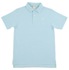Prim & Proper Polo - Brookline Blue Stripe with Worth Avenue White Stork from Anderson Parker
