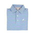 Prim & Proper Polo & Onesie - Barbados Blue Stripe with Multicolor Stork - Anderson Parker
