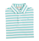 Prim & Proper Polo & Onesie - Turks Teal Stripe with Edisto Egg Blue Stork - Anderson Parker
