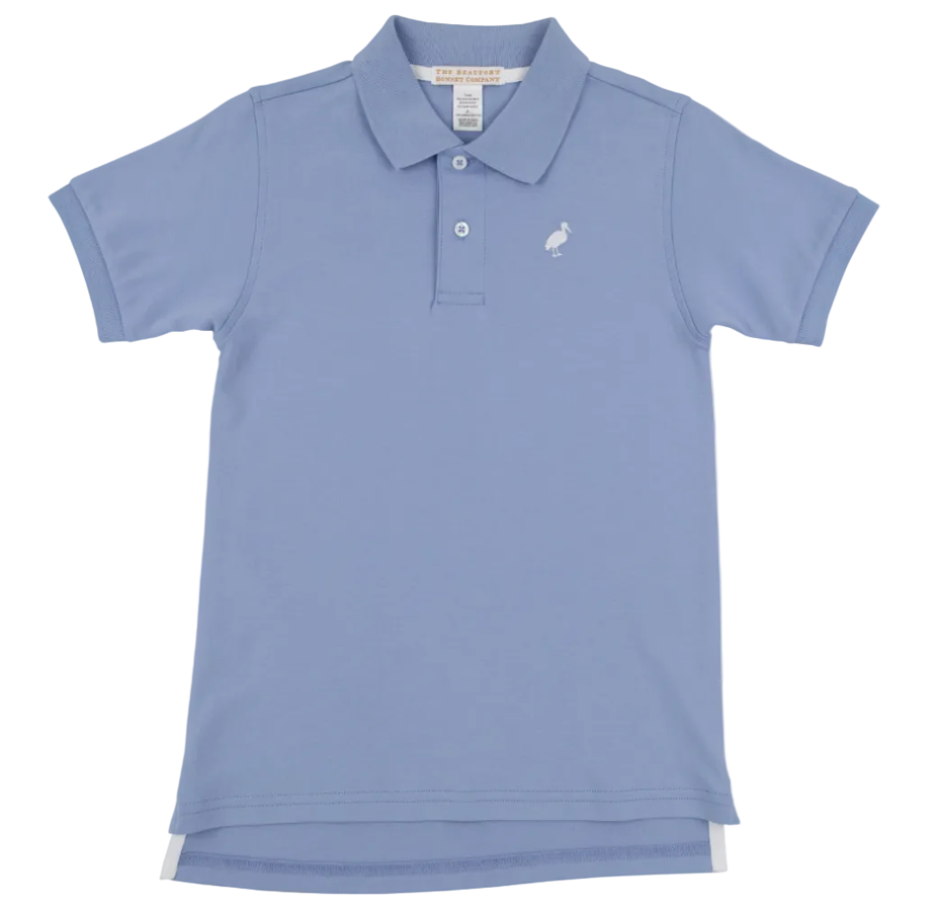 Prim & Proper Polo - Park City Periwinkle/Worth Ave White from Anderson Parker