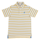 Prim & Proper Polo Pima - Lake Claire Lines/Wood Boat Blue from Anderson Parker