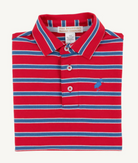 Prim & Proper Polo - Richmond Red, Wood Boat Blue, & Buckhead Blue Stripe with Wood Boat Blue Stork from Anderson Parker