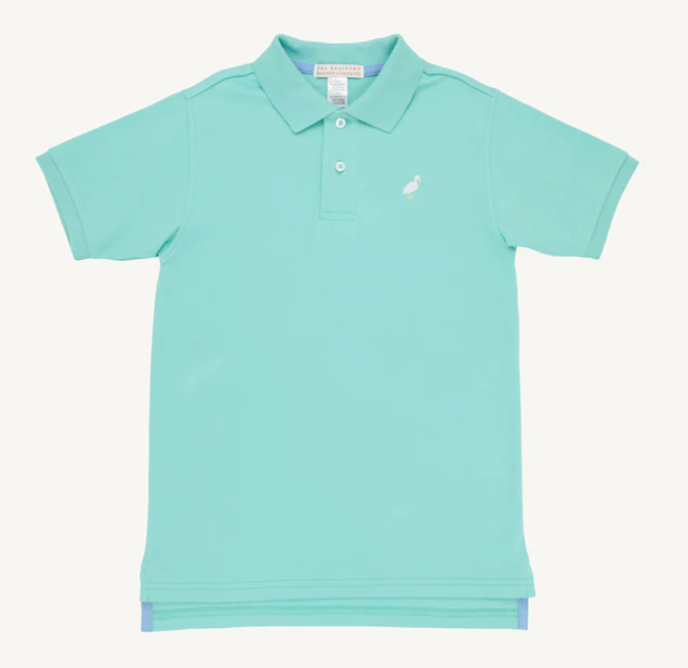Prim & Proper Polo - Turks Teal with Multicolor Stork from Anderson Parker