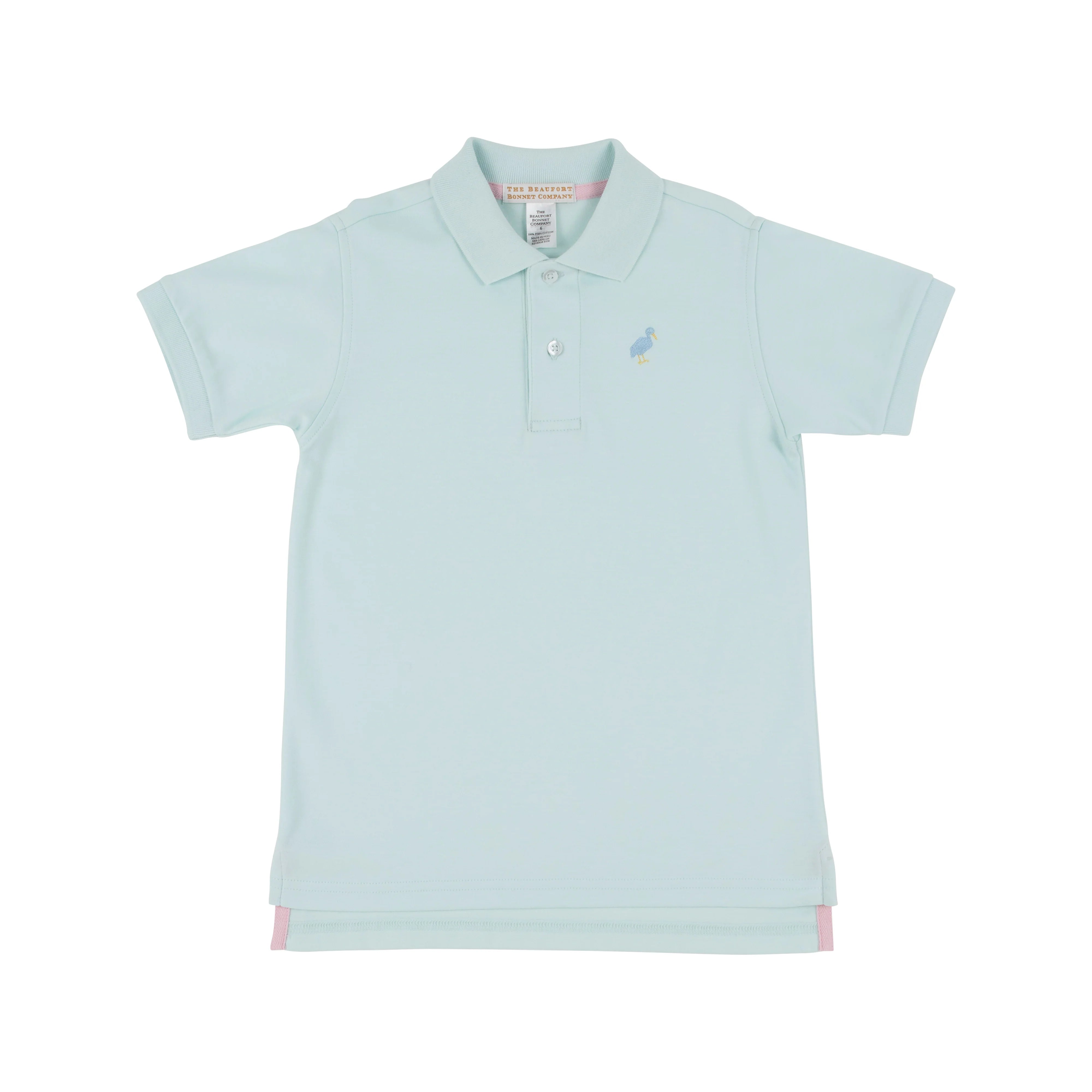 Prim and Proper Polo - Sea Island Seafoam with Beale Street Blue Multicolor Stork from Anderson Parker